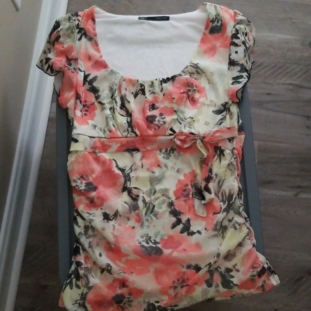 Maurices floral print scoop neck blouse